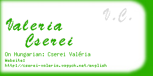 valeria cserei business card