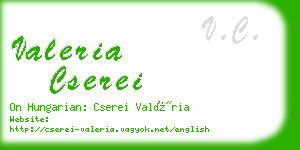 valeria cserei business card